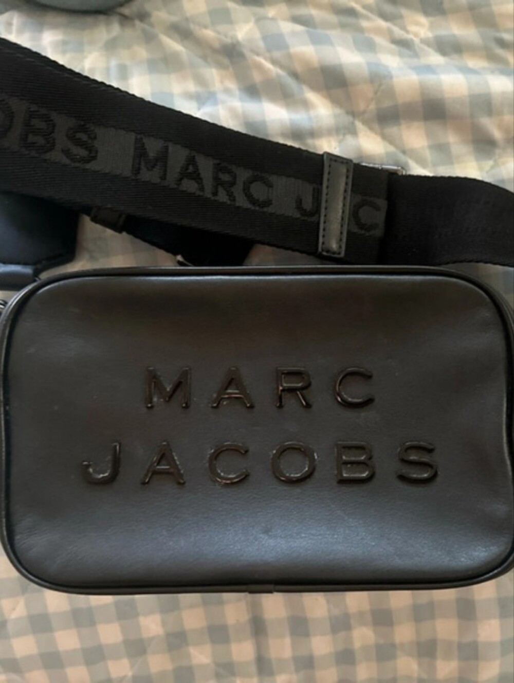 Marc Jacobs Black Embossed Logo Belt Bag